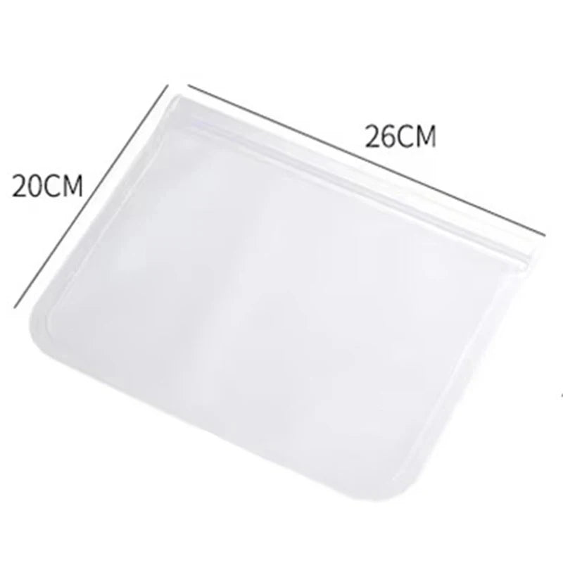 Silicone Food Storage Containers Fruit Vegetables Fresh Bag Fridge Organizer Pouch Sealed Container Fresh Keeping Bags Reusable